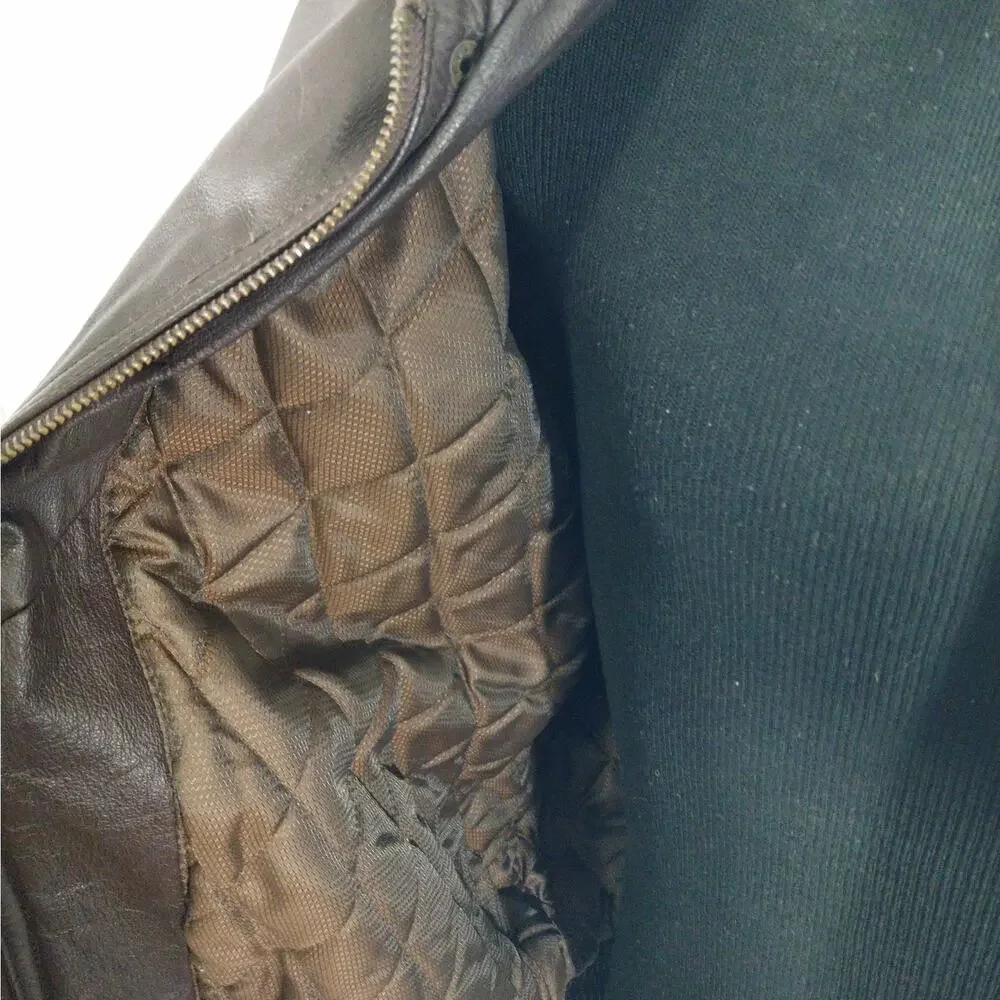 CITTA 2000 BY EUROCRAFT! RICH ESPRESSO BROWN GENUINE LEATHER JACKET, COAT! SZ L